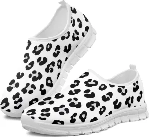Howilath Animal Print Women's Loafers & Slip-on Running Sneakers Travel Breathable Shoes with Anti-Slip Sole