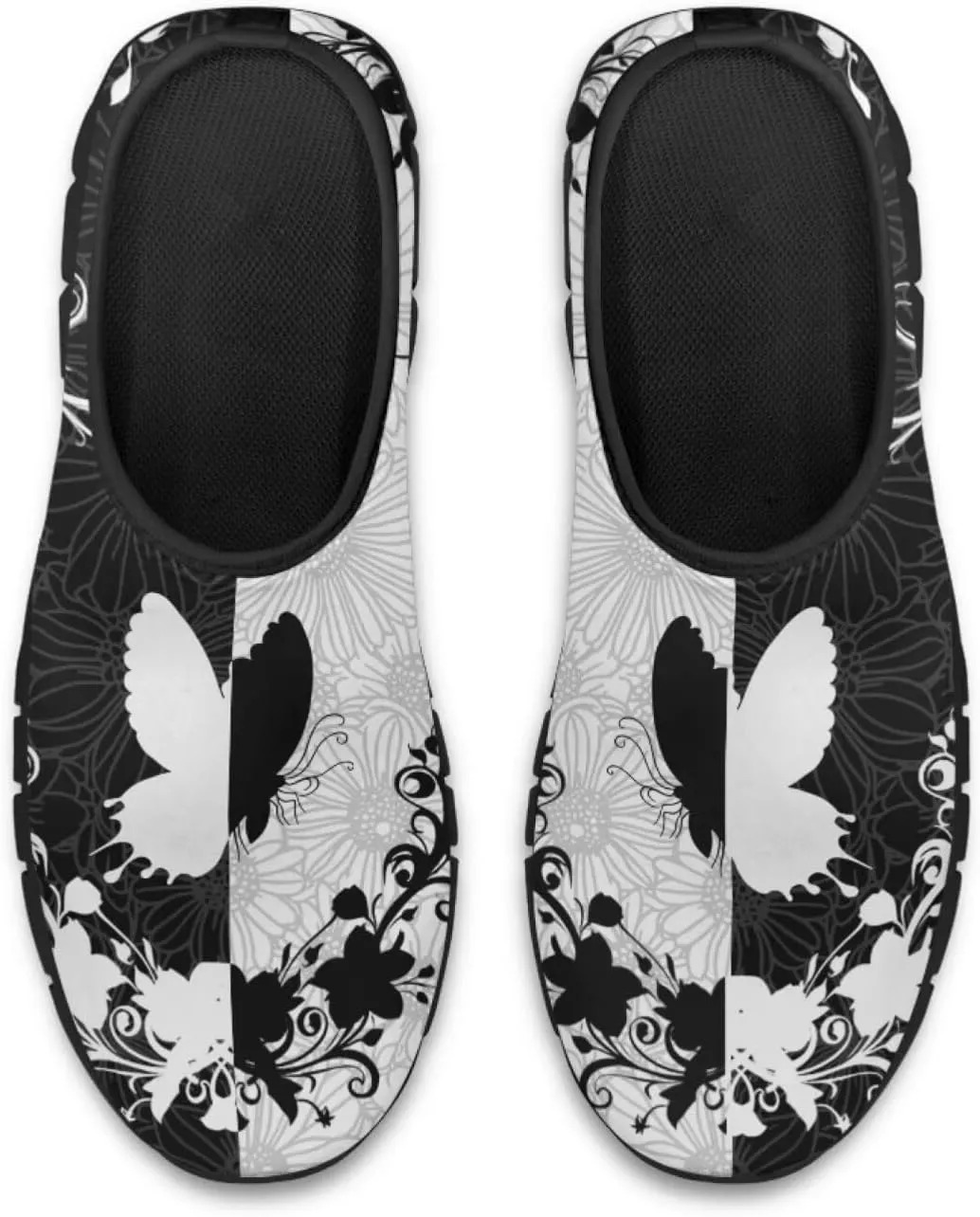 Howilath Boho Floral Mens Slip on Loafers Running Sneakers Casual Sport Shoes Hands Free Shoes with Anti-Slip Sole
