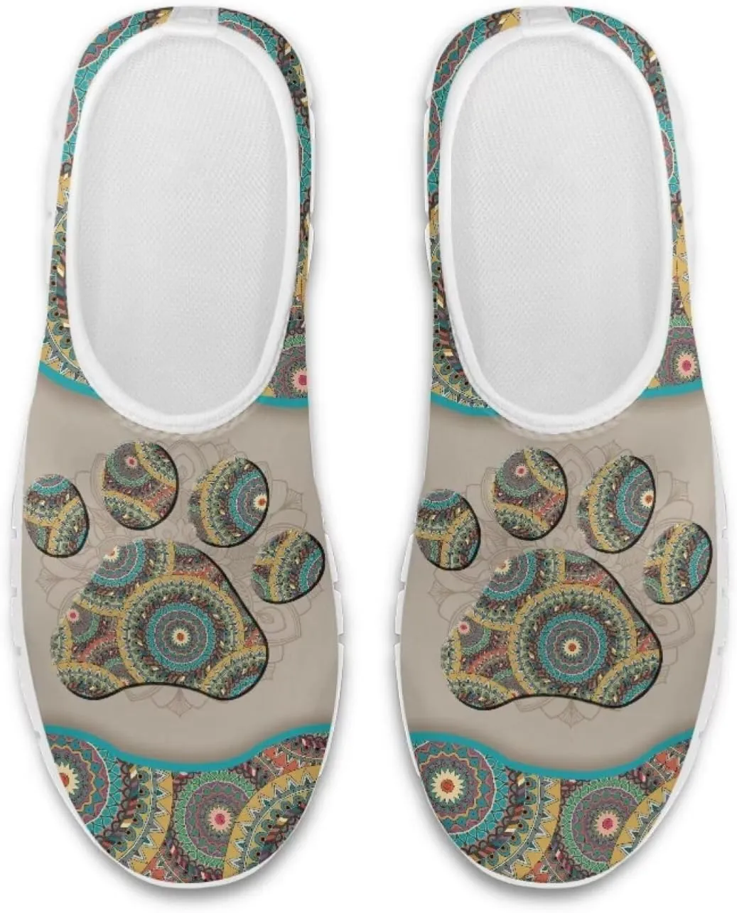 Howilath Western Aztec Slip on Loafers for Women Casual Shoes Anti-Skid Running Sneakers for Travel Indoor Training
