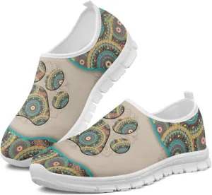 Howilath Western Aztec Slip on Loafers for Women Casual Shoes Anti-Skid Running Sneakers for Travel Indoor Training