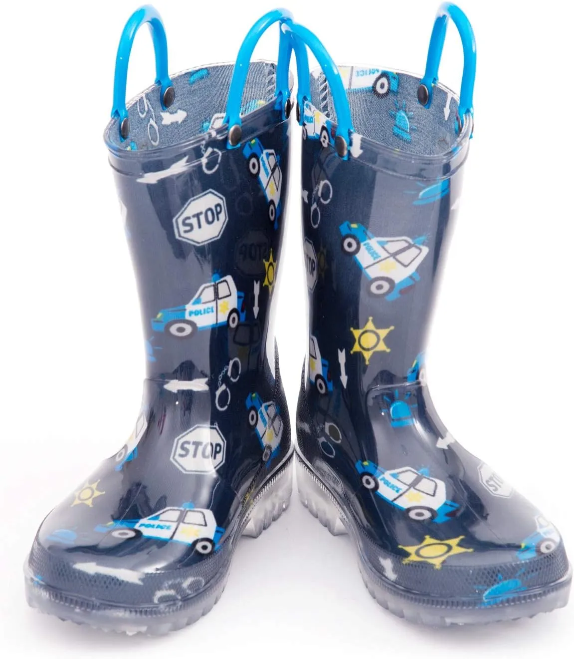 HugRain Light Up Rain Boots for Little Kids