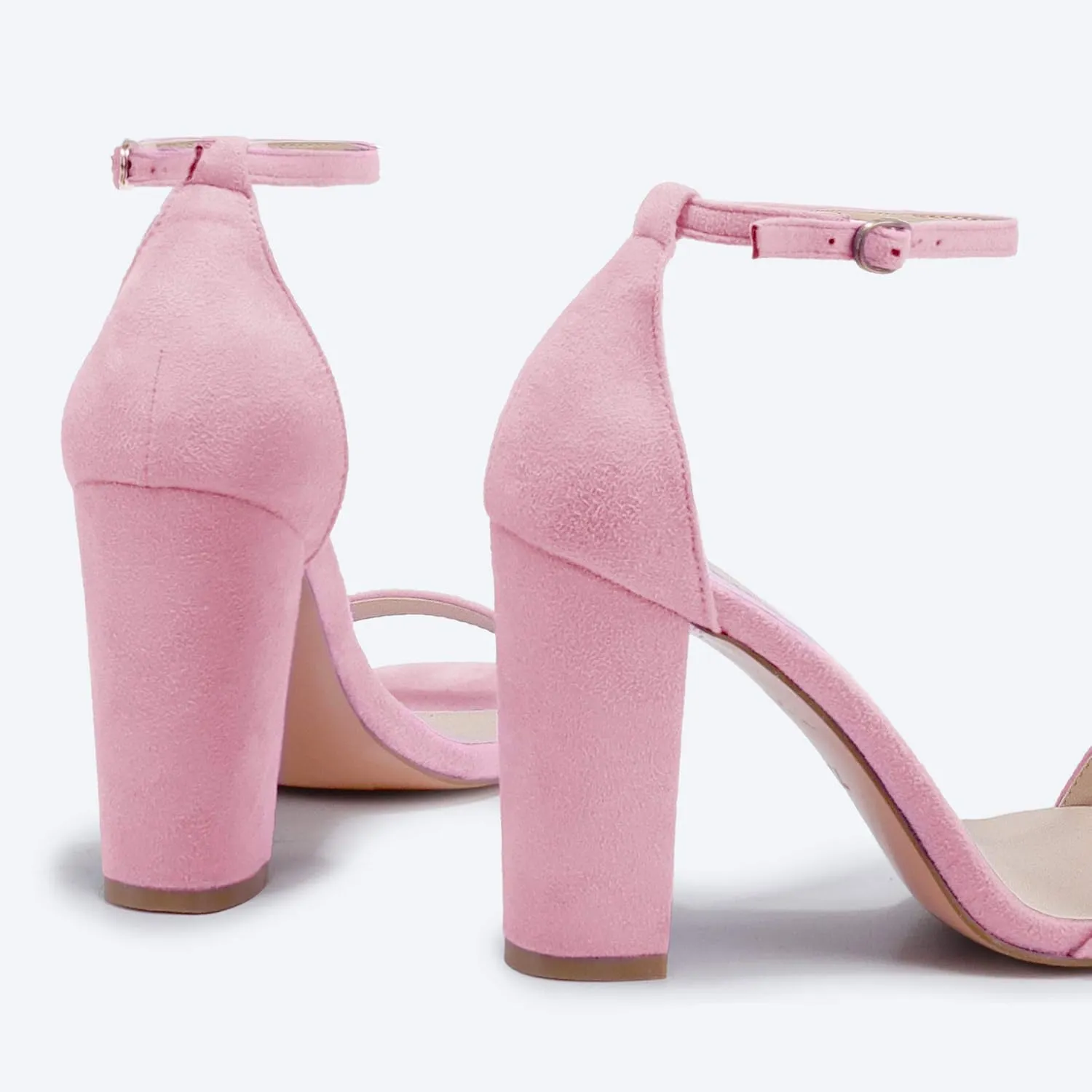 IDIFU Women's IN4 Cookie-HI Chunky High Heel Sandals Open Toe Ankle Strap Wedding Bridal Prom Dress Shoes For Women Bride Bridesmaid