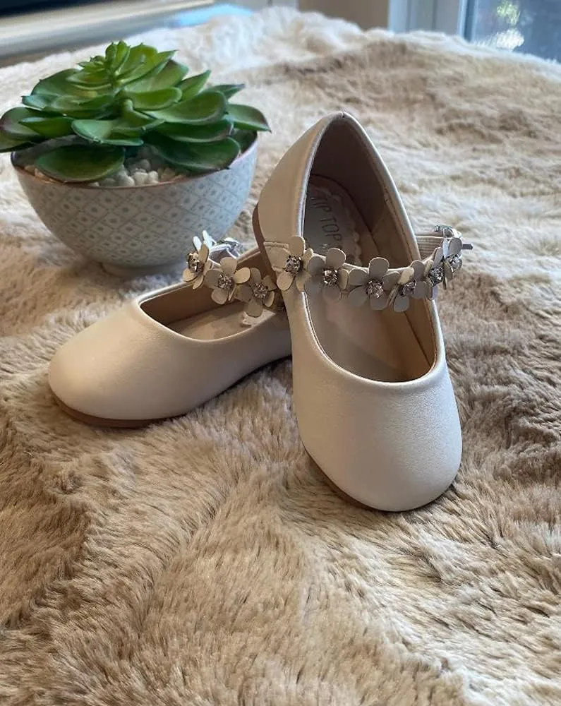 iGirlDress Infant Toddler Girls Straps Flower Girls Shoes (Size 1-8)
