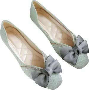 INEELUYI Women's Square Toe V Cut Rhinestone Ring Dress Flats Shoes Slip on Soft Wedding Dress Ballets Flats