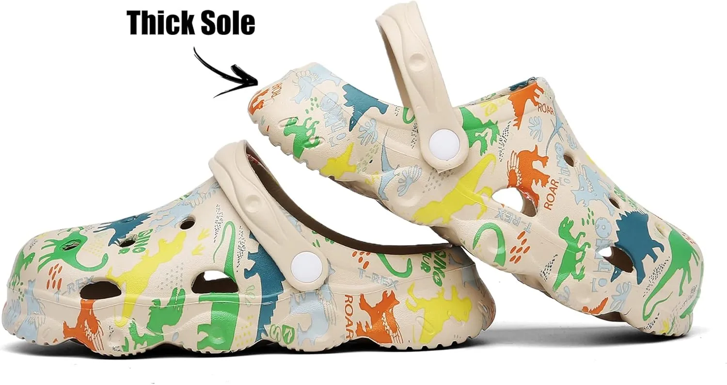 INMINPIN Kids Cute Clogs Cartoon Garden Shoes Boys Girls Slides Slippers Indoor Outdoor Children Water Shower Beach Pool Sandals