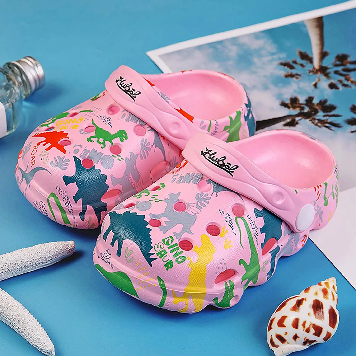 INMINPIN Kids Cute Clogs Cartoon Garden Shoes Boys Girls Slides Slippers Indoor Outdoor Children Water Shower Beach Pool Sandals