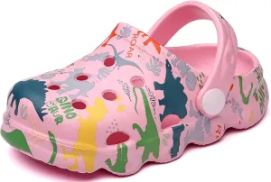 INMINPIN Kids Cute Clogs Cartoon Garden Shoes Boys Girls Slides Slippers Indoor Outdoor Children Water Shower Beach Pool Sandals