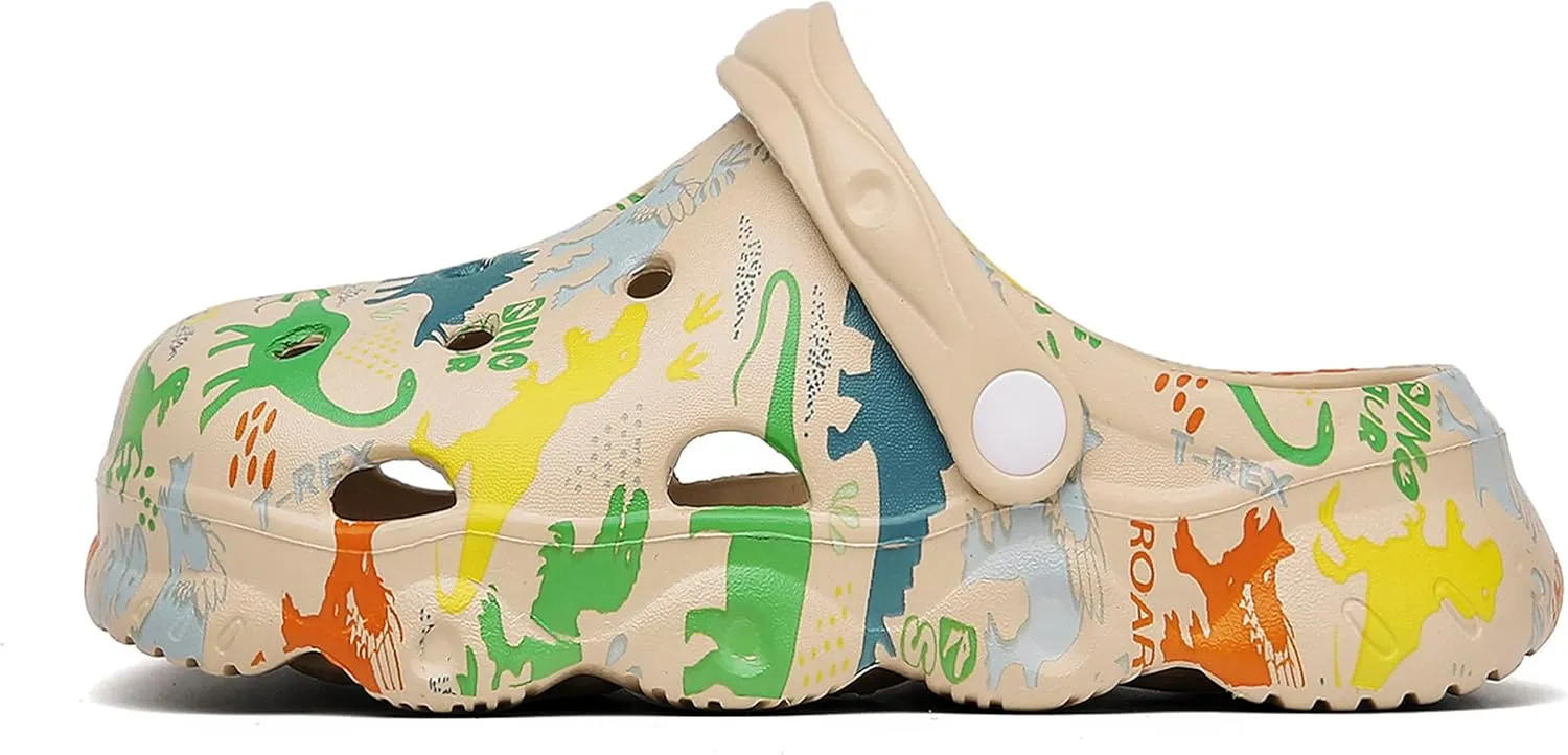 INMINPIN Kids Cute Clogs Cartoon Garden Shoes Boys Girls Slides Slippers Indoor Outdoor Children Water Shower Beach Pool Sandals