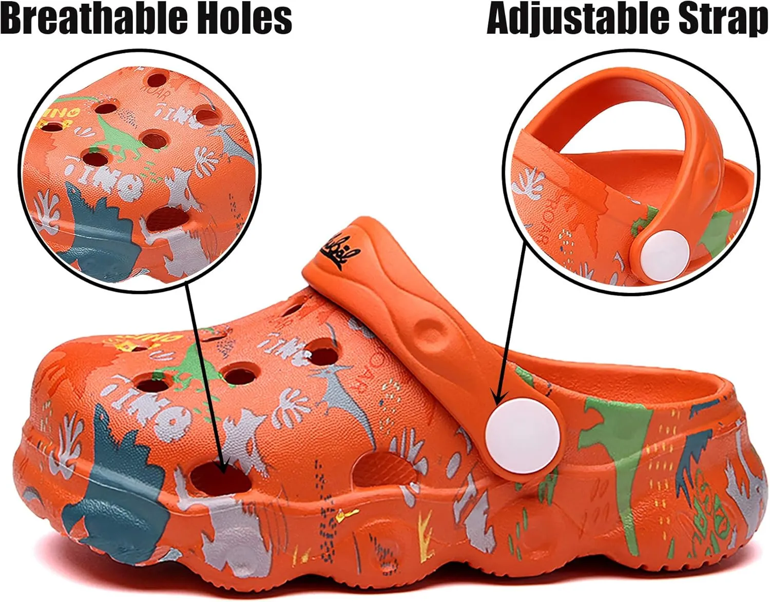 INMINPIN Kids Cute Clogs Cartoon Garden Shoes Boys Girls Slides Slippers Indoor Outdoor Children Water Shower Beach Pool Sandals