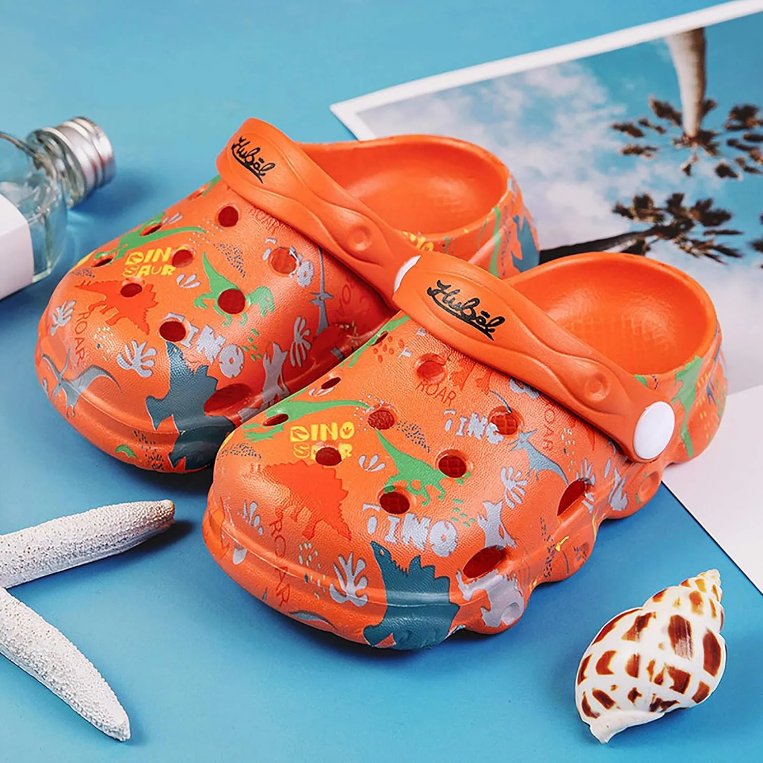INMINPIN Kids Cute Clogs Cartoon Garden Shoes Boys Girls Slides Slippers Indoor Outdoor Children Water Shower Beach Pool Sandals