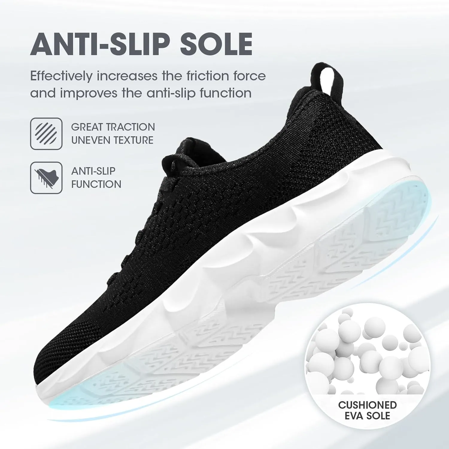 INYO Mens Tennis Shoes Walking Lightweight Sneakers No Slip Sports Workout Gym Shoes for Running