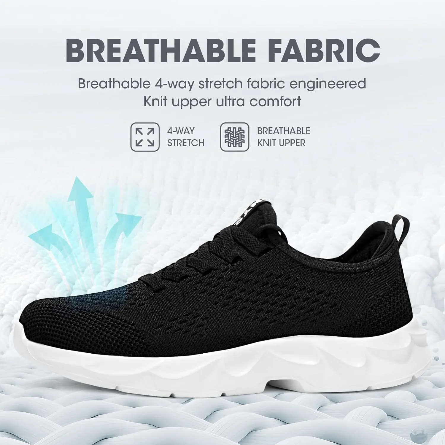 INYO Mens Tennis Shoes Walking Lightweight Sneakers No Slip Sports Workout Gym Shoes for Running