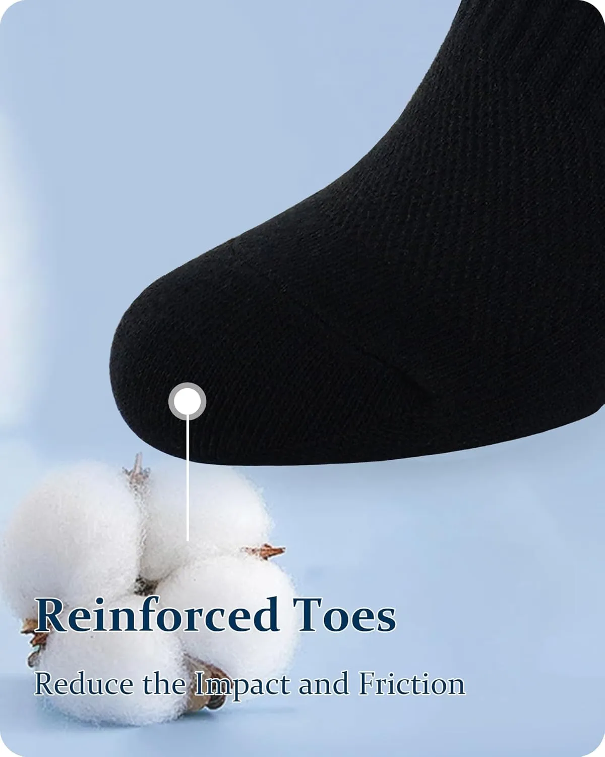 Jane Stone Men's Ankle Socks - 8 Pack Cotton Low Cut Non Slip No Show Socks Size 9-12/13-15