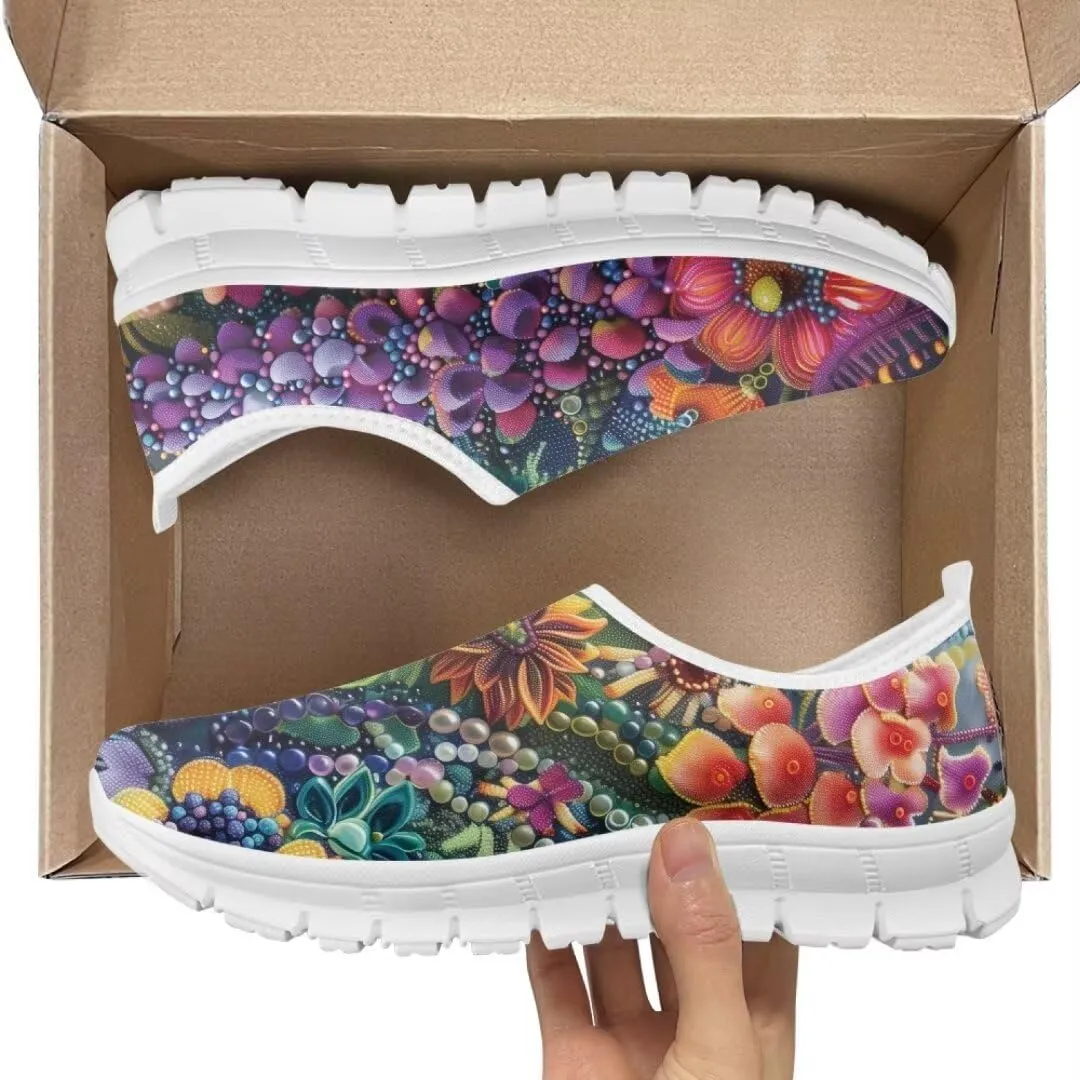 Jeiento Comfy Casual Shoes for Women Lightweight Time Off Sneaker Slip-On Loafers Causal Travel Walking Flat Shoes Jogging Shoes