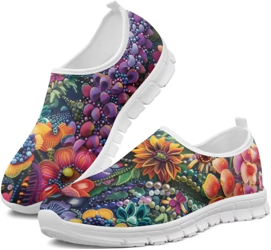 Jeiento Comfy Casual Shoes for Women Lightweight Time Off Sneaker Slip-On Loafers Causal Travel Walking Flat Shoes Jogging Shoes