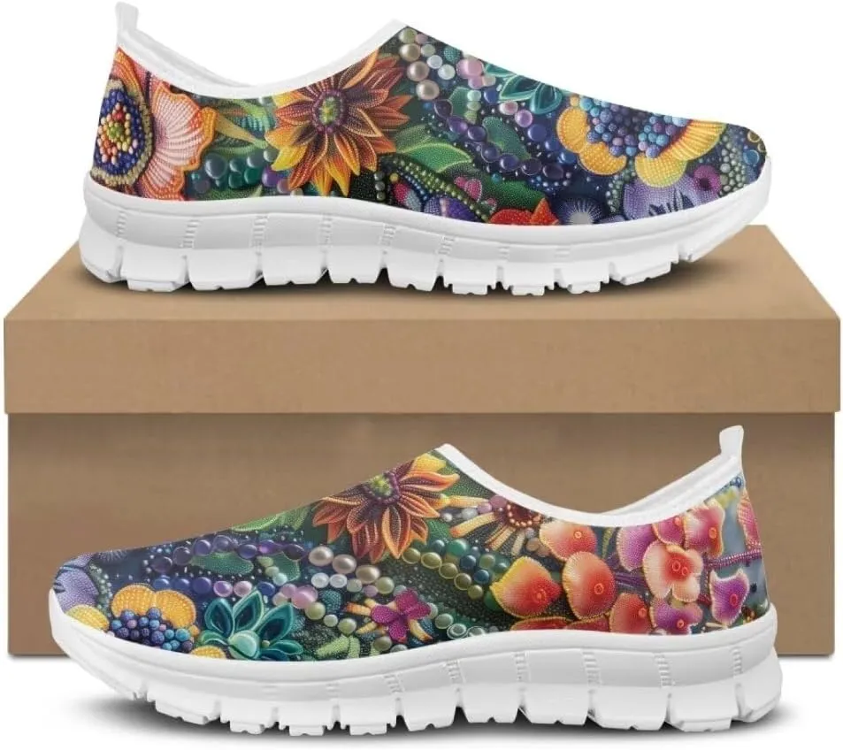 Jeiento Comfy Casual Shoes for Women Lightweight Time Off Sneaker Slip-On Loafers Causal Travel Walking Flat Shoes Jogging Shoes