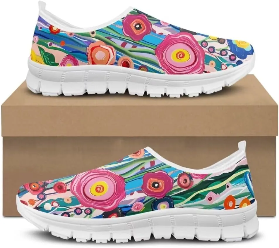 Jeiento Slip-On Loafers Walking Shoes for Women Casual Shoes Comfort Go Walk Sneaker Travel Shoes Anti-Skid Business Casual Shoes