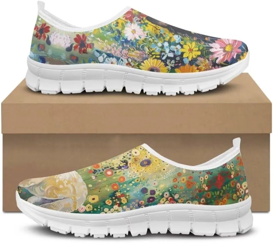 Jeiento Women's Go Walk Sneaker Lightweight Slip-On Loafers Travel Shoes Business Casual Shoes Tennis Shoes Non Slip Dressy Shoes
