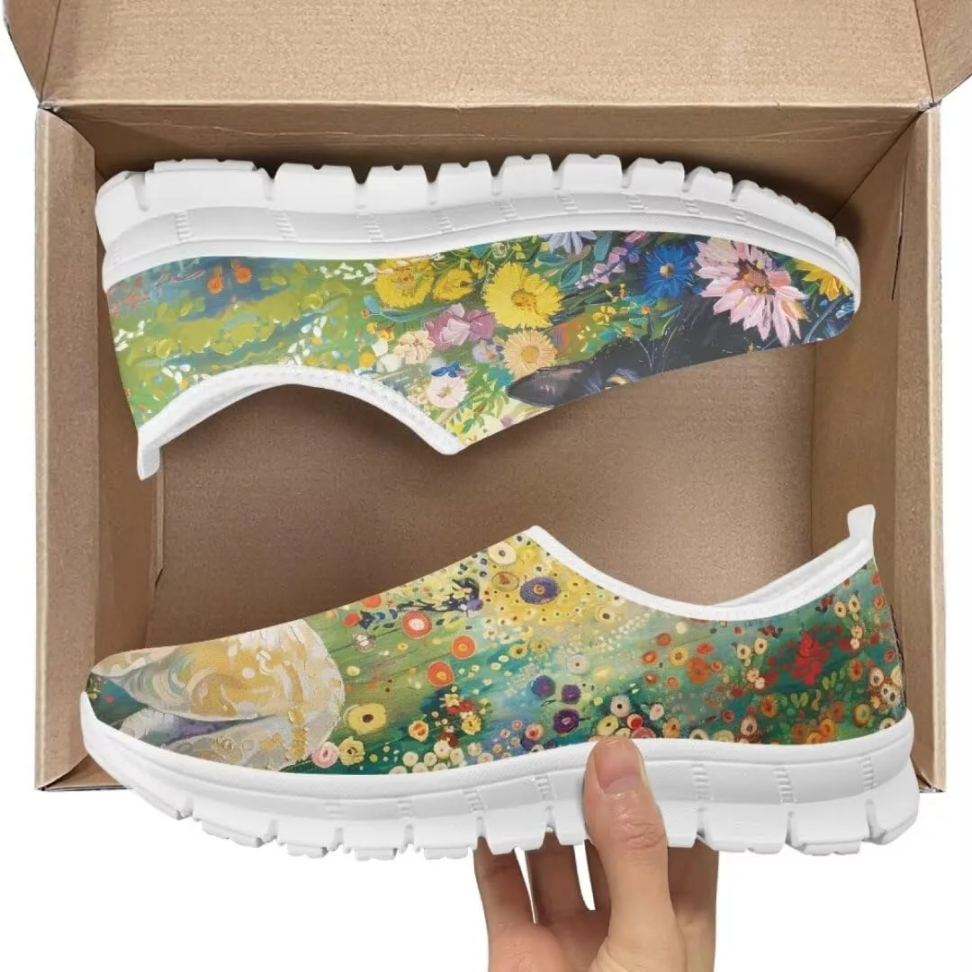 Jeiento Women's Go Walk Sneaker Lightweight Slip-On Loafers Travel Shoes Business Casual Shoes Tennis Shoes Non Slip Dressy Shoes