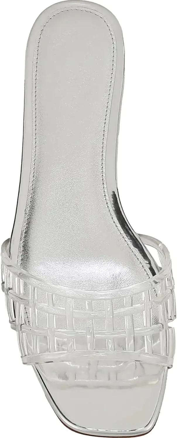 Jelly Slides Sandals for Women Clear Hollow Slip on Mesh Jelly Flats Sandals Summer Beach Slides Shoes