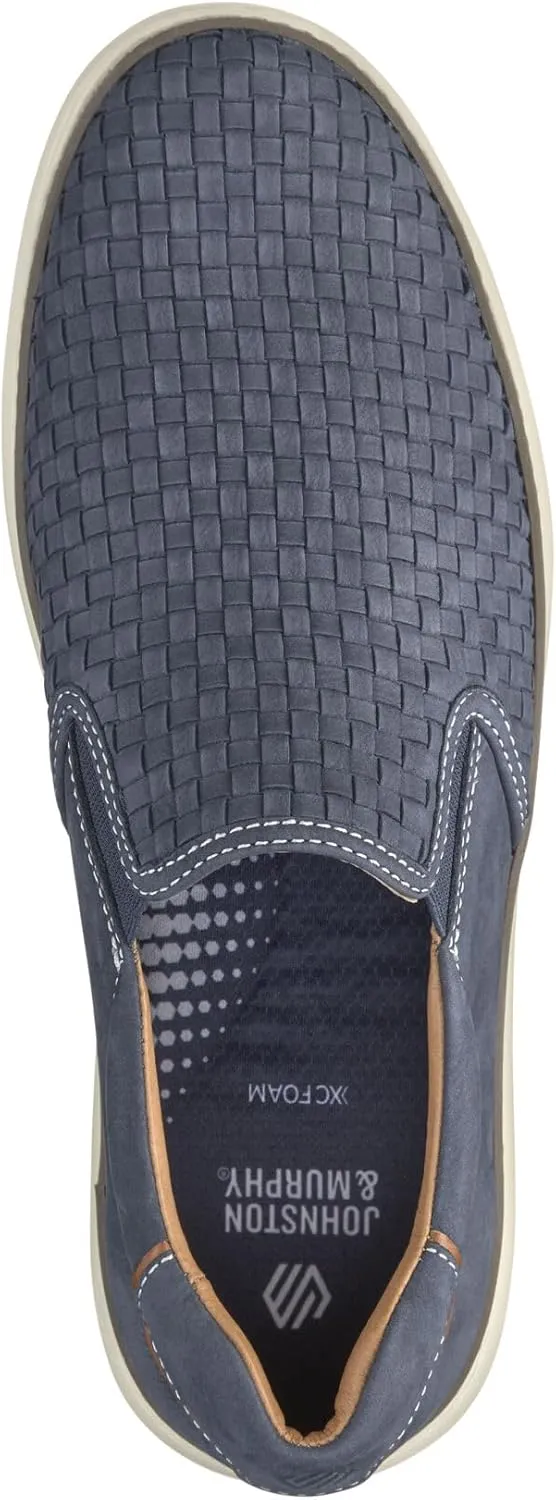 Johnston & Murphy Men’s McGuffey 2 Woven Slip-On Shoes for Men, Men’s Fashion Dress Sneakers, Casual Leather Shoes for Men