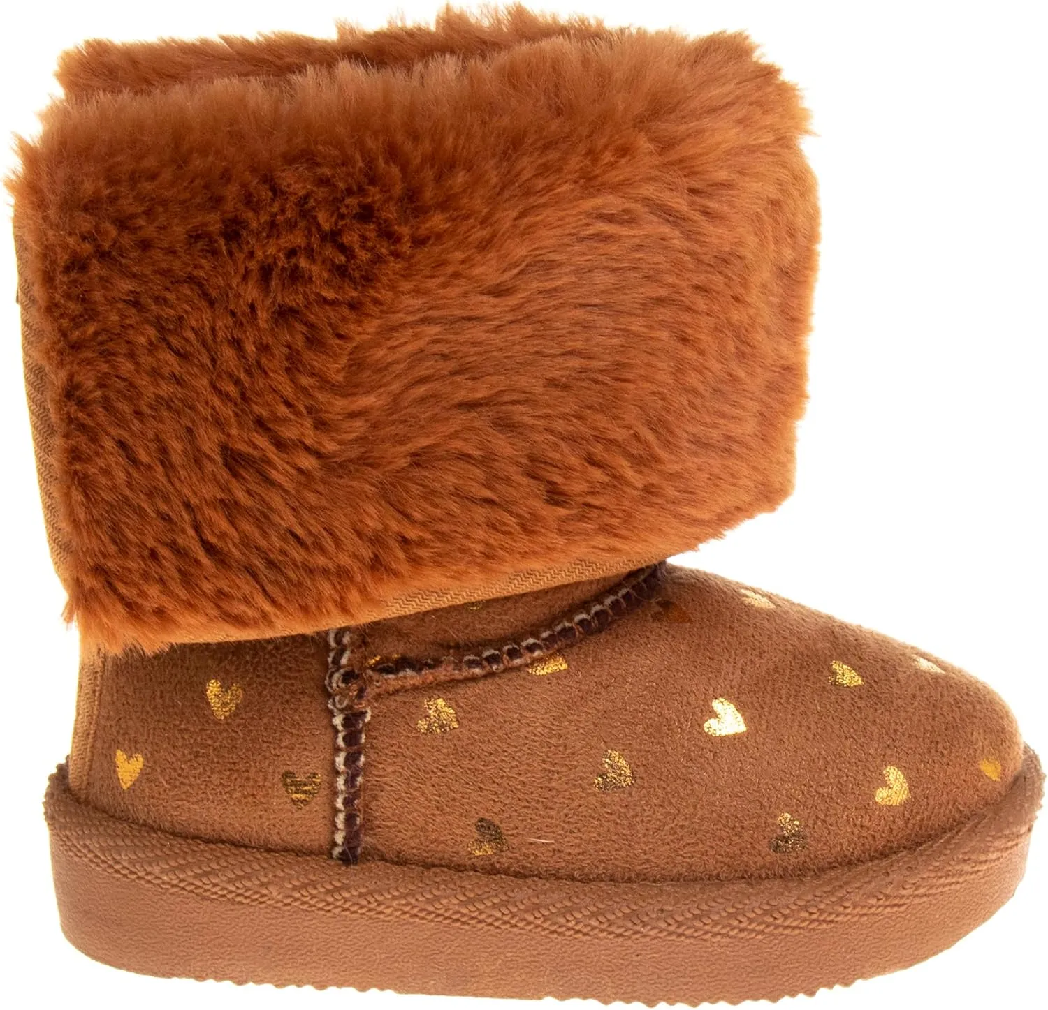 Josmo Girl's Winter Snow Warm Plush Outdoor Non-Slip Faux-Fure Soft Comfort Boots