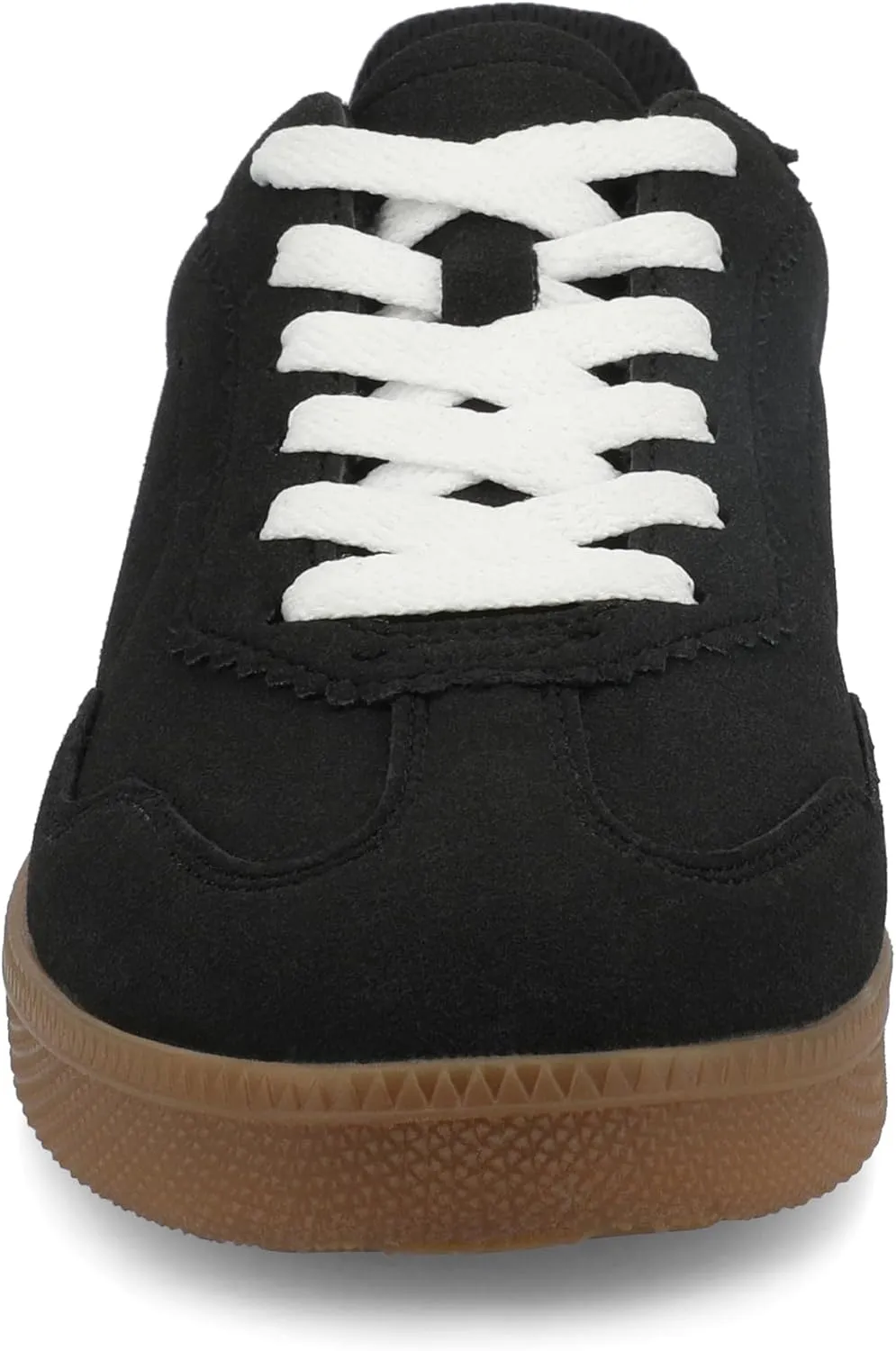 Journee Womens Cushioned footbeds Lummie Casual Sneaker Walking Shoe Round Toe Faux Leather lace up