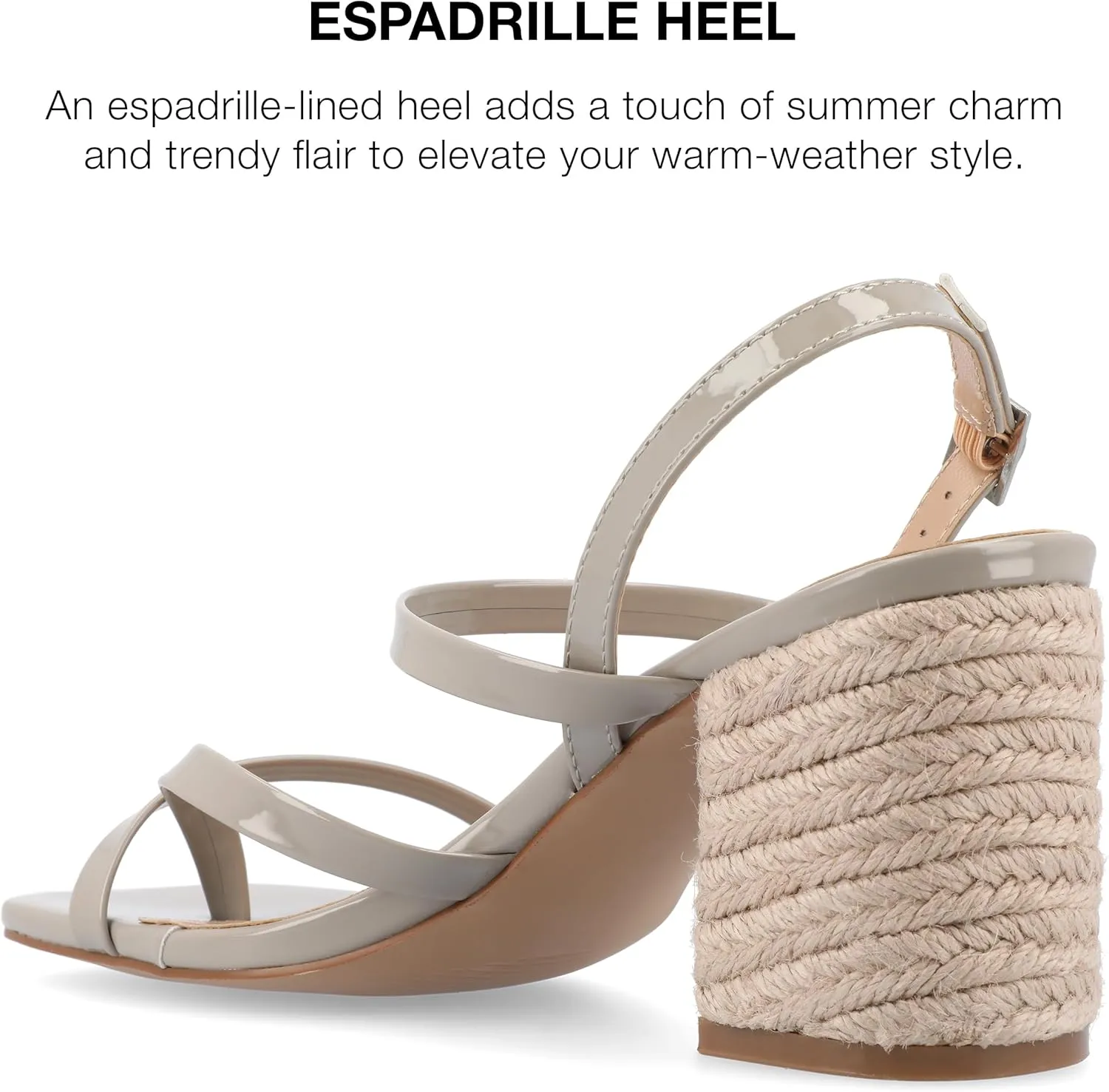 Journee Womens Olivina Tru Comfort Foam Jute Covered Block Heel Dress Sandals