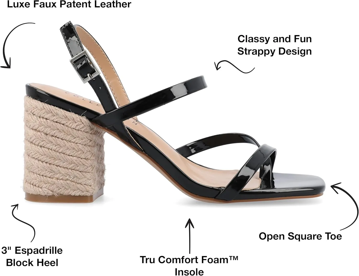 Journee Womens Olivina Tru Comfort Foam Jute Covered Block Heel Dress Sandals