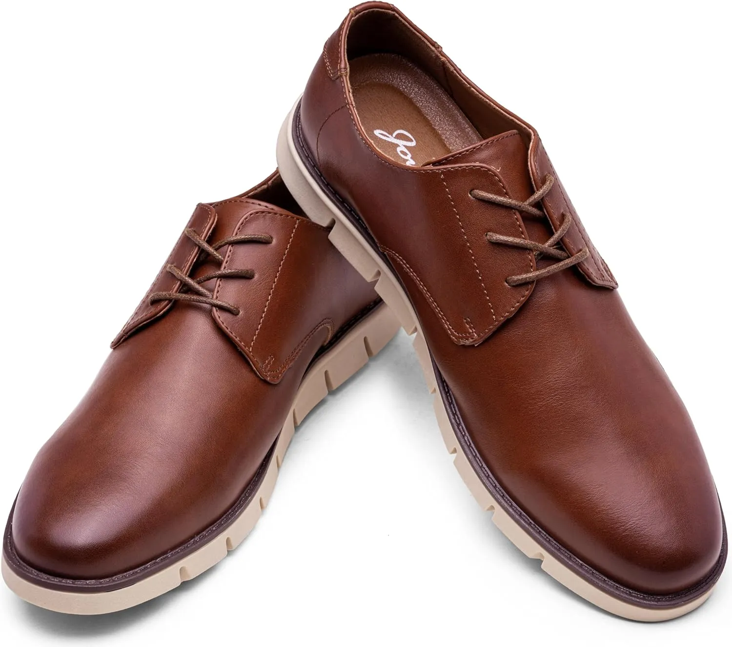 Jousen Mens Dress Shoes Oxfords Casual Retro Classic Comfortable Formal Derby Business Dress Shoes for Men