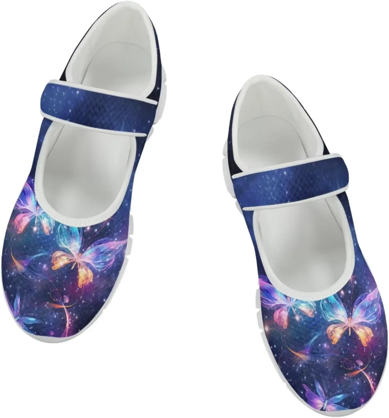 JoyLamoria Cartoon Cat Slip on Walking Shoes Women s Mary Jane Flats,Breathable Comfort Low Heel Slip-on Barefoor Diabeti Shoes