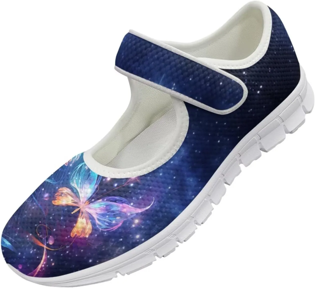 JoyLamoria Cartoon Cat Slip on Walking Shoes Women s Mary Jane Flats,Breathable Comfort Low Heel Slip-on Barefoor Diabeti Shoes