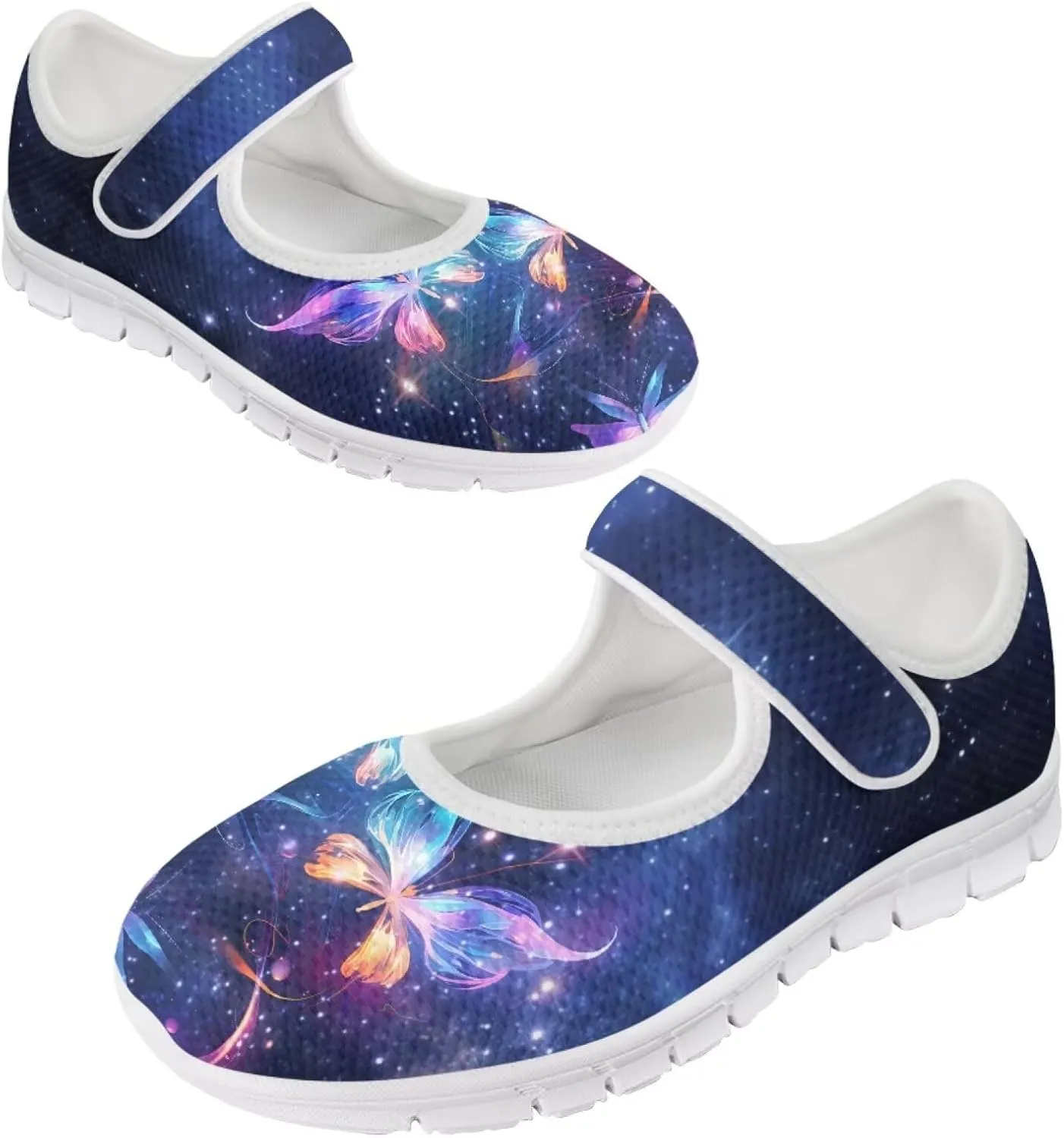 JoyLamoria Cartoon Cat Slip on Walking Shoes Women s Mary Jane Flats,Breathable Comfort Low Heel Slip-on Barefoor Diabeti Shoes