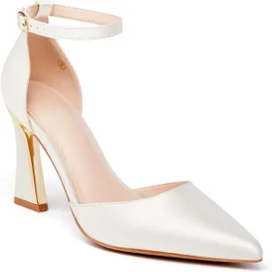 Juliet Holy Womens Pumps Point Closed Toe Heels Buckle Ankle Strap D'Orsay Heeled Sandals