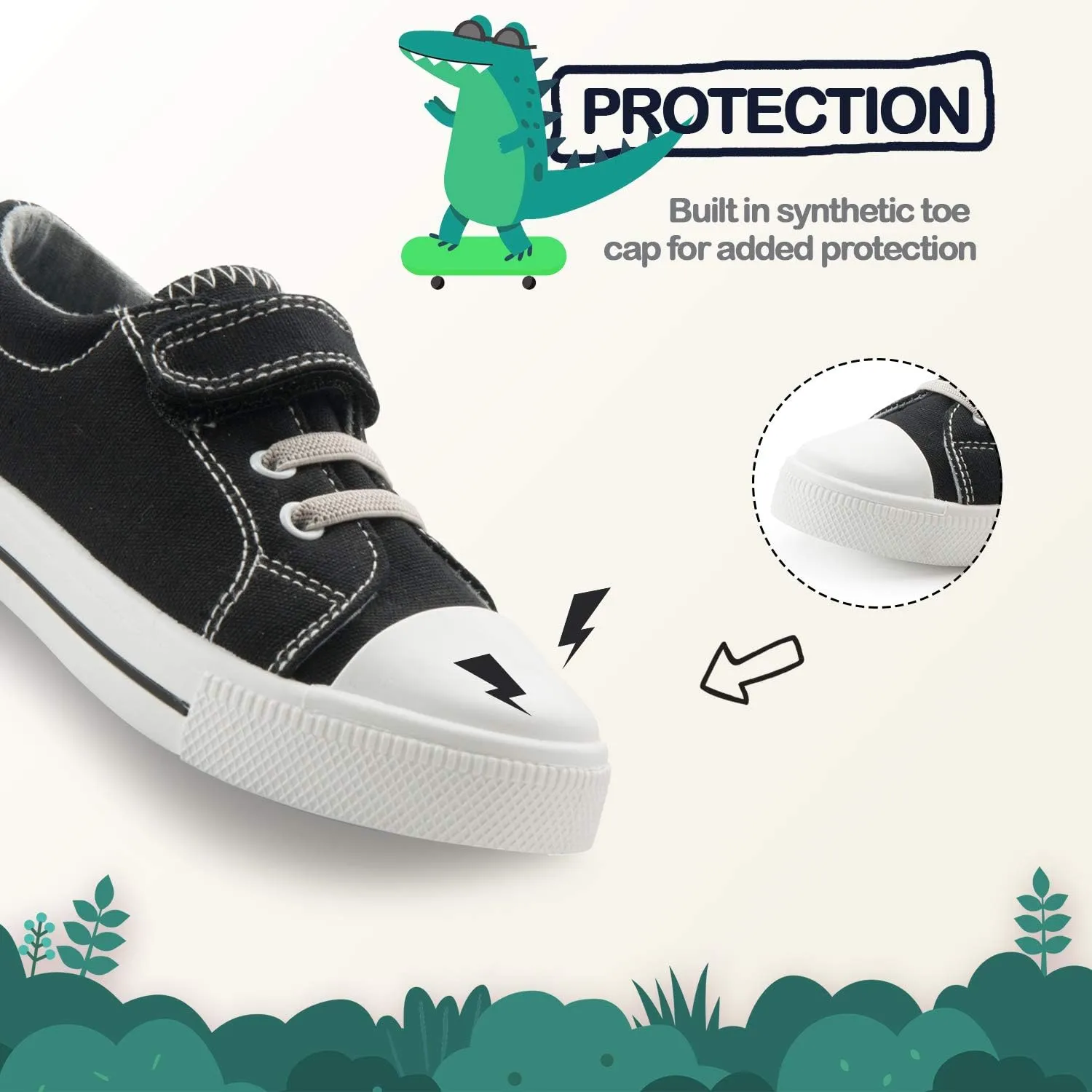 K KomForme Toddler Shoes Boys Girls Canvas Sneakers Size 4-13