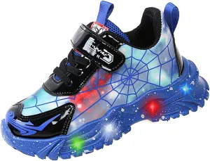 Kids Boys Light Up Trainers LED Shoes Walking Sneakers Toddler Shoes Fashion Flashing Athletic Running Shoe