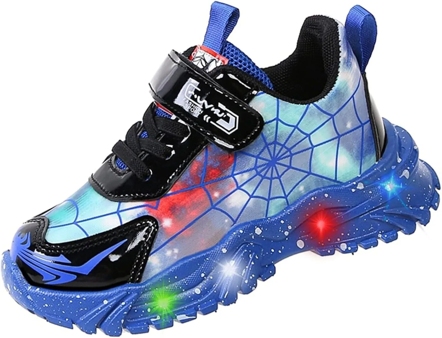 Kids Boys Light Up Trainers LED Shoes Walking Sneakers Toddler Shoes Fashion Flashing Athletic Running Shoe