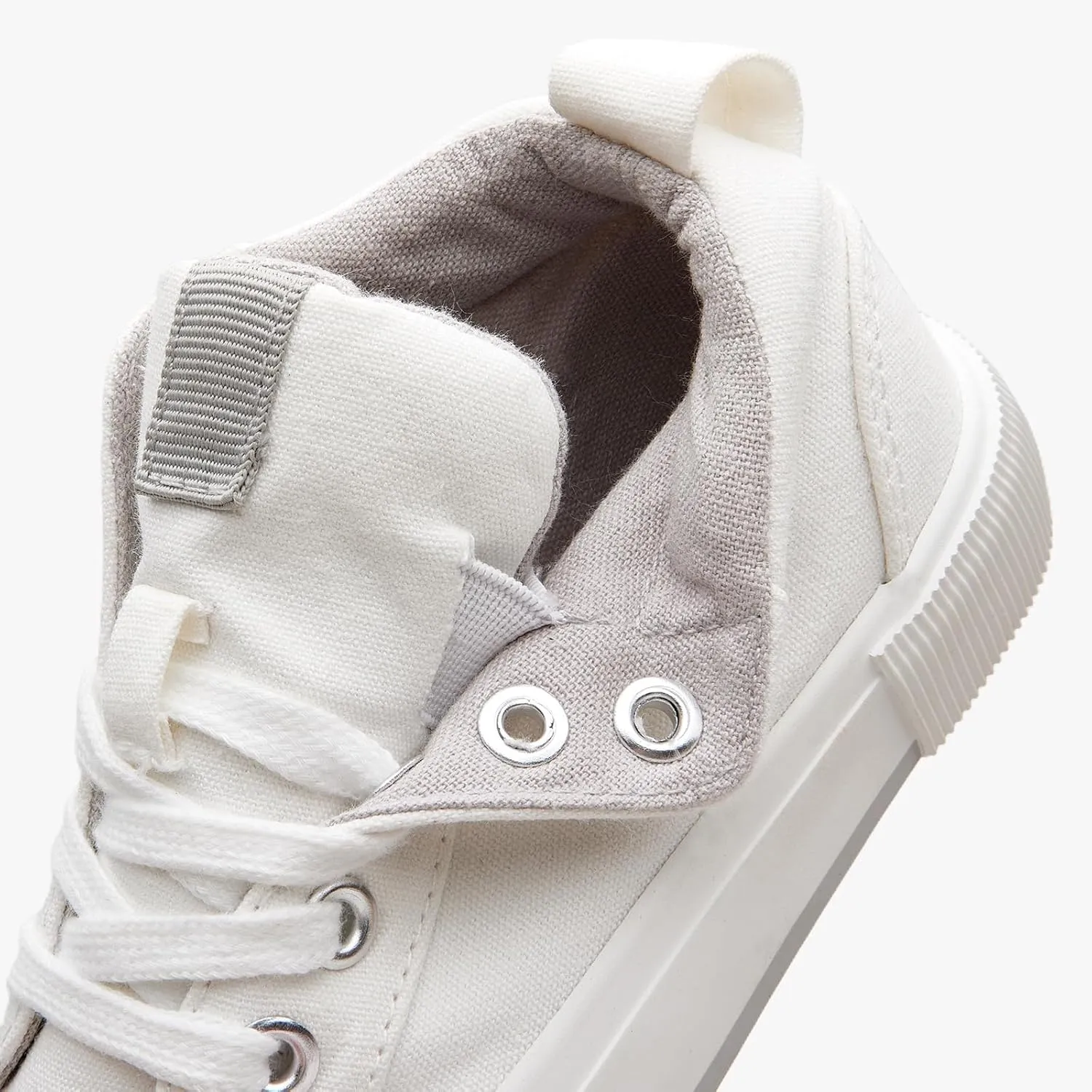 Kids' Cotton Mid-Top Slip-On Sneakers - Casual Canvas Shoes for Girls and Boys