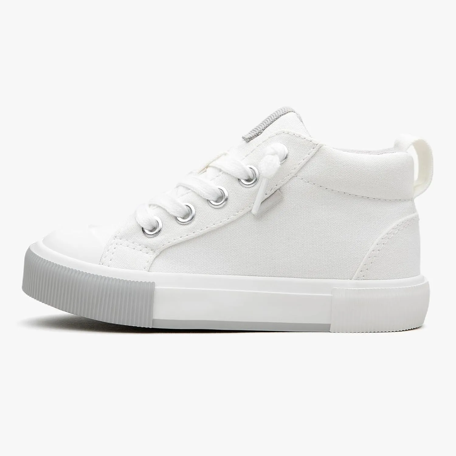 Kids' Cotton Mid-Top Slip-On Sneakers - Casual Canvas Shoes for Girls and Boys