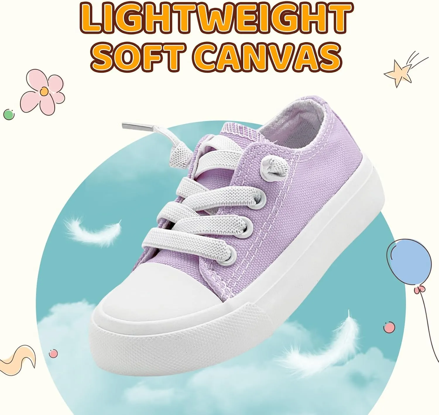 Kids Girls Boys Canvas Sneakers Slip on Walking Shoes Lightweight Tennis Running School Casual Classic Sneakers Little Big Kids