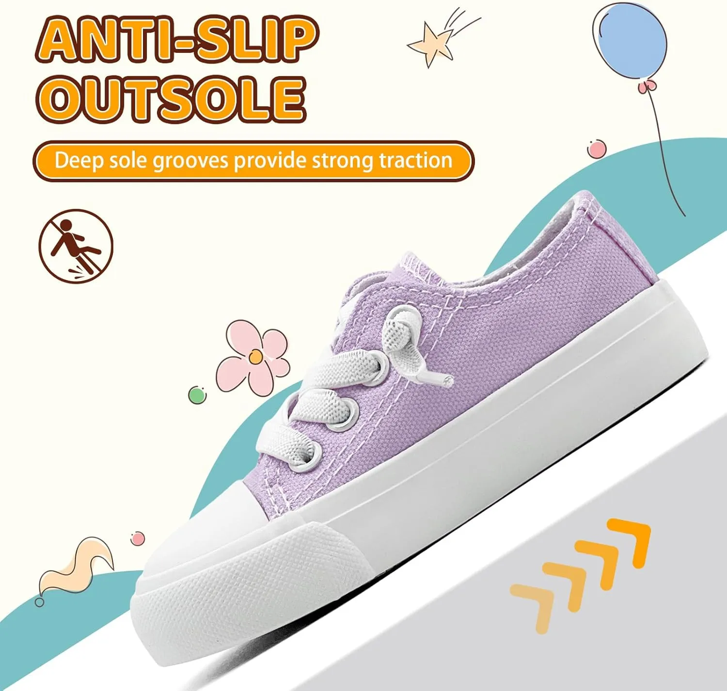 Kids Girls Boys Canvas Sneakers Slip on Walking Shoes Lightweight Tennis Running School Casual Classic Sneakers Little Big Kids