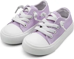 Kids Girls Boys Canvas Sneakers Slip on Walking Shoes Lightweight Tennis Running School Casual Classic Sneakers Little Big Kids