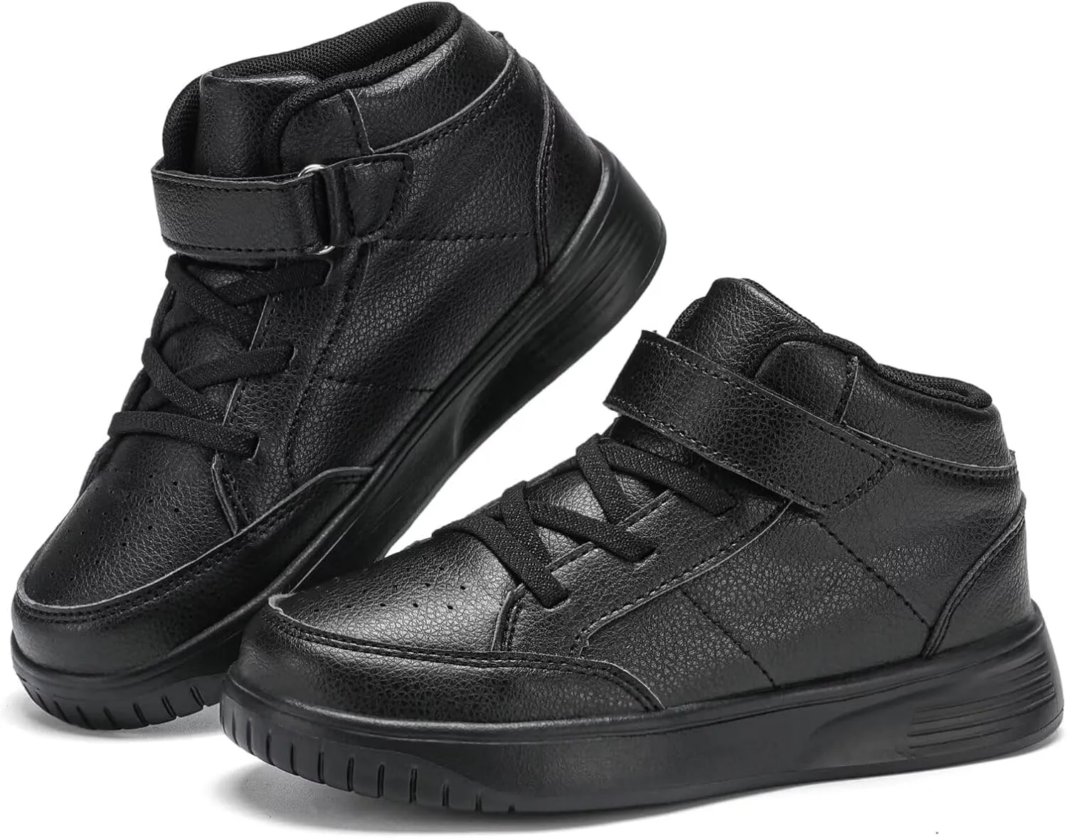 Kids Sneakers Boys Running Shoes Girls High Top Casual Lightweight Classic Adjustable Strap Sneakers