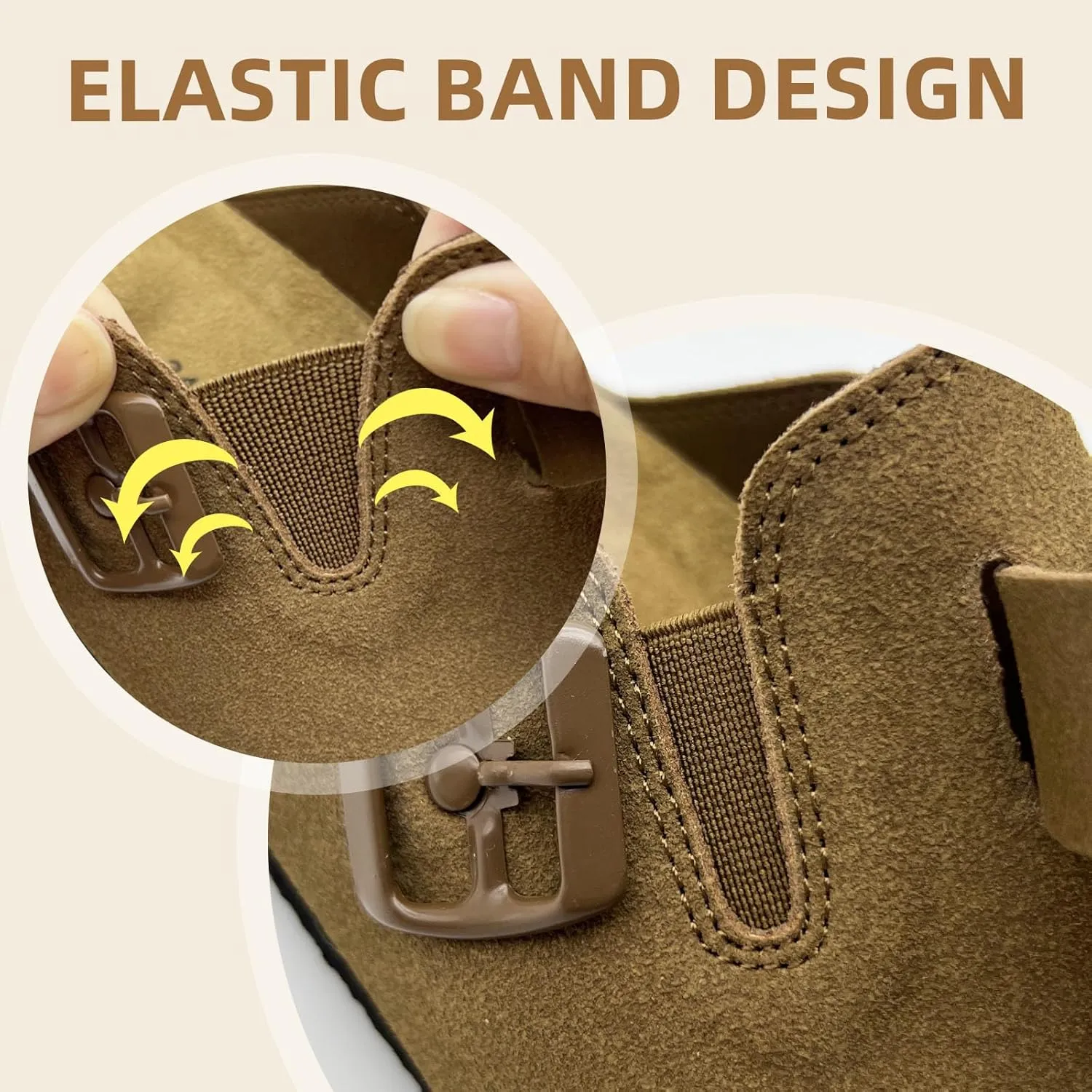 Kids Suede Clogs Boys Girls Sandals Cork Footbed Toddler Slip-on Slippers Indoor Outdoor Cute Sandals Classic Adjustable Buckle