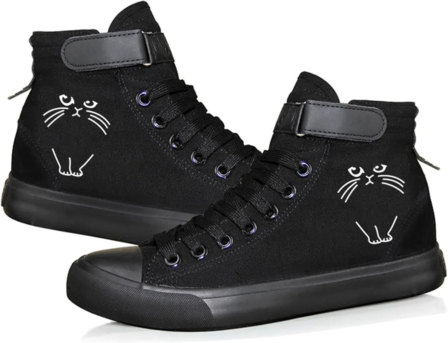 KPOP Cat Shoe Women,Gifts for Teen Girls,Animal Cat Printed Shoes Sneakers Canvas Cute Cat Pattern Unisex High Top Sneakers