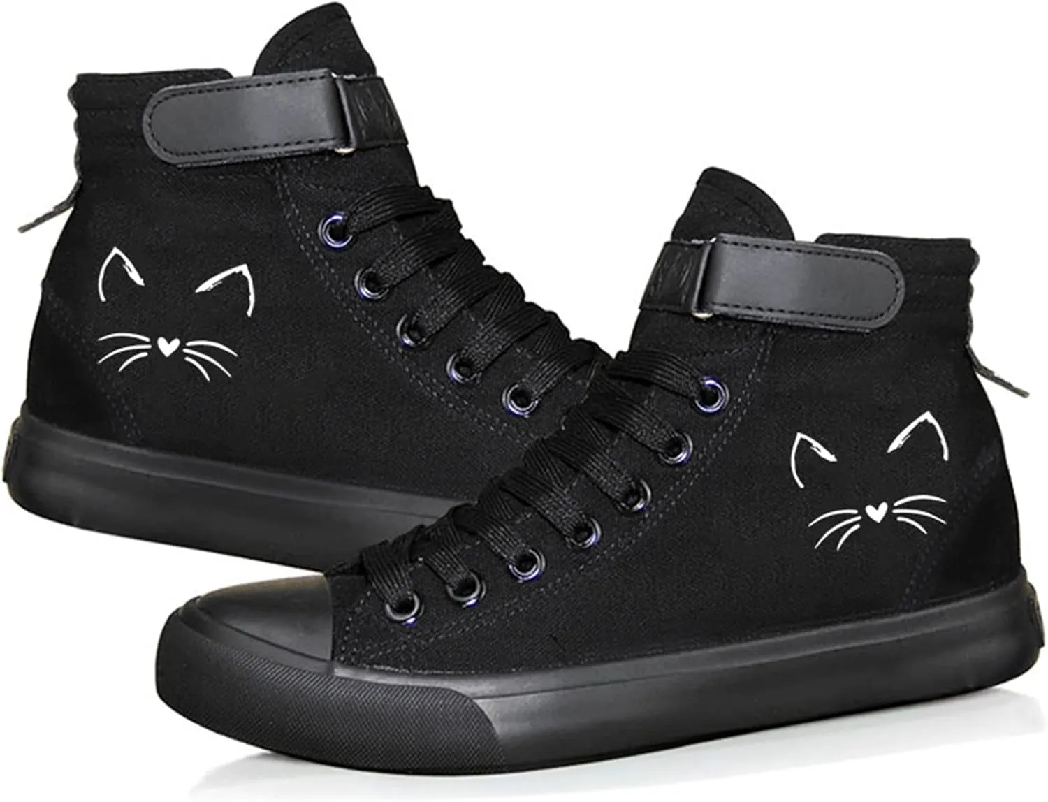 KPOP Cat Shoe Women,Gifts for Teen Girls,Animal Cat Printed Shoes Sneakers Canvas Cute Cat Pattern Unisex High Top Sneakers