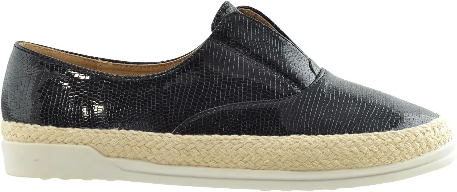 KS & CO Womens Flat Shoes Snake Print Espadrilles Slip On Sneakers