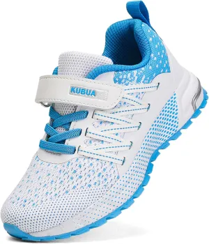 KUBUA Kids Sneakers for Boys Girls Running Tennis Shoes Lightweight Breathable Sport Athletic