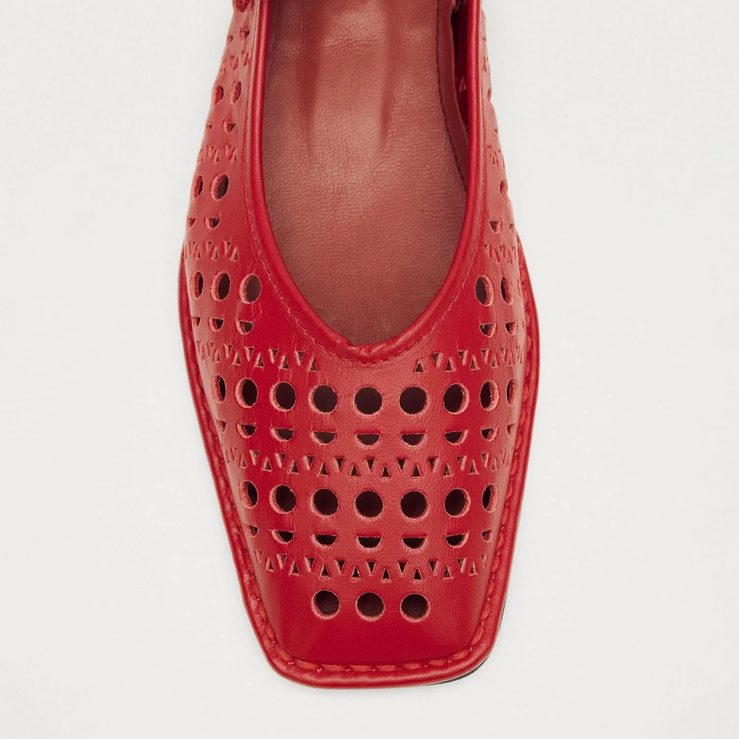 Lace Up Ballet Flats for Women Bow Square Toe Mary Jane Flats Slip On Leather Ballerina Shoes