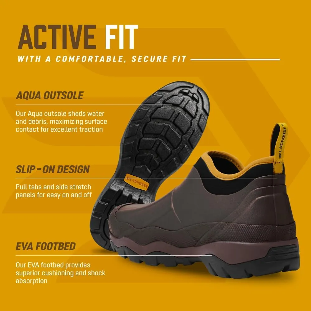 LaCrosse Alpha Muddy 4.5" Rubber Boots for Men Featuring Waterproof Rubber, Pull-On Design, and Eva Footbed